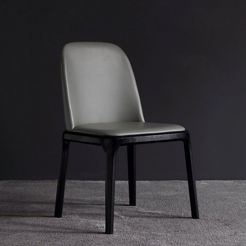 Industrial Leather Home Side Chair Parsons Armless Dining Chair (Set of 2) Clearhalo ' kitchen&dining_furn' 'Dining Chairs' 'Dining Tables & Seating' 'dining_chair' 'furn' 'furn_dining_chair' 'Furniture' 'furniture_dining_chair' 'Kitchen & Dining Furniture' 'kitchen' 1200x1200_2c65b1d9-ac97-4a3a-9245-31342ee79047