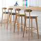 Industrial Backrest Counter Stool Rubber Wood Cafe Bar Stool with Cushion and Pedal Clearhalo 'Bar Furniture' 'Bar Stools' 'bar_stools' 'furn' 'furn_bar_stools' 'Furniture' 'Kitchen & Dining Furniture' 1200x1200_2c65b540-5ab3-4632-8ba9-03c9a66187aa
