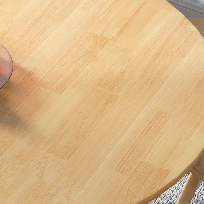 Modern Round Dining Table Rubberwood Solid Wood Dining Table with Sled Base Clearhalo 'Dining Tables & Seating' 'Dining Tables' 'dining_table' 'furn' 'furn_dining_table' 'Furniture' 'Kitchen & Dining Furniture' 1200x1200_2c65d381-c73f-41ca-99b6-443ec6a057f2