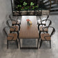 Industrial 1/2/5/7 Pieces Furniture Solid Wood Rectangle Dining Table Set in Brown Clearhalo 'Dining Room Sets' 'Dining Tables & Seating' 'dining_room_set' 'furn' 'furn_dining_room_set' 'Furniture' 'Kitchen & Dining Furniture' 1200x1200_2c67a692-5779-418d-82a4-4a46af909f36