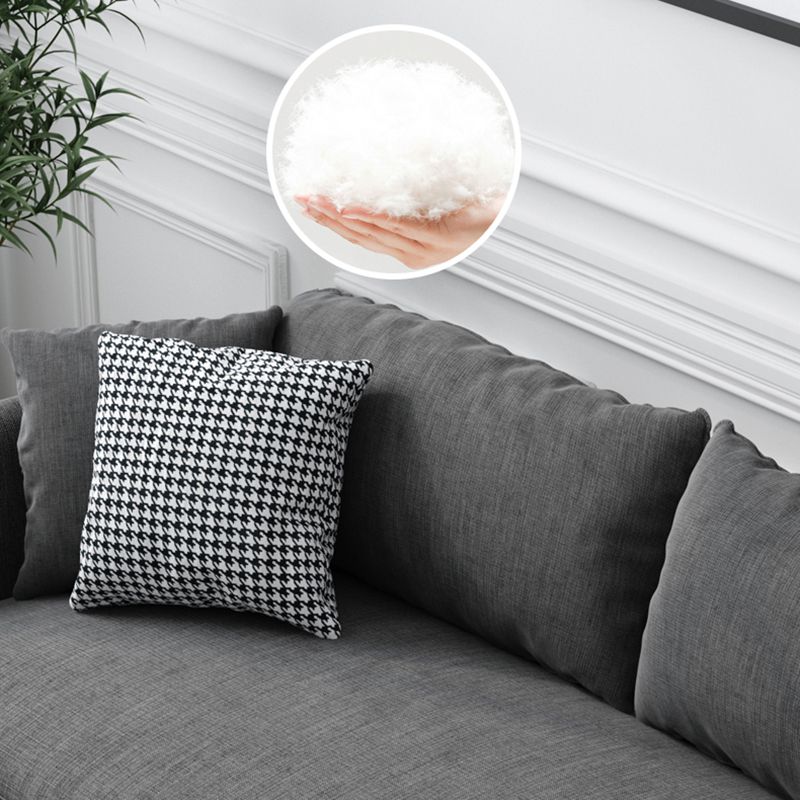 31,5 "h divano a braccio quadrato di biancheria solida contemporanea per soggiorno