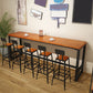 Pine Wood Bar Dining Table Industrial Rectangle Bar Table with Trestle Pedestal for Cafe Clearhalo 'Bar Furniture' 'Bar Tables' 'bar_tables' 'furn' 'furn_bar_tables' 'Furniture' 'furniture_bar_tables' 'Kitchen & Dining Furniture' 1200x1200_2c682dfb-a069-4e97-b690-8af4ee94b4da