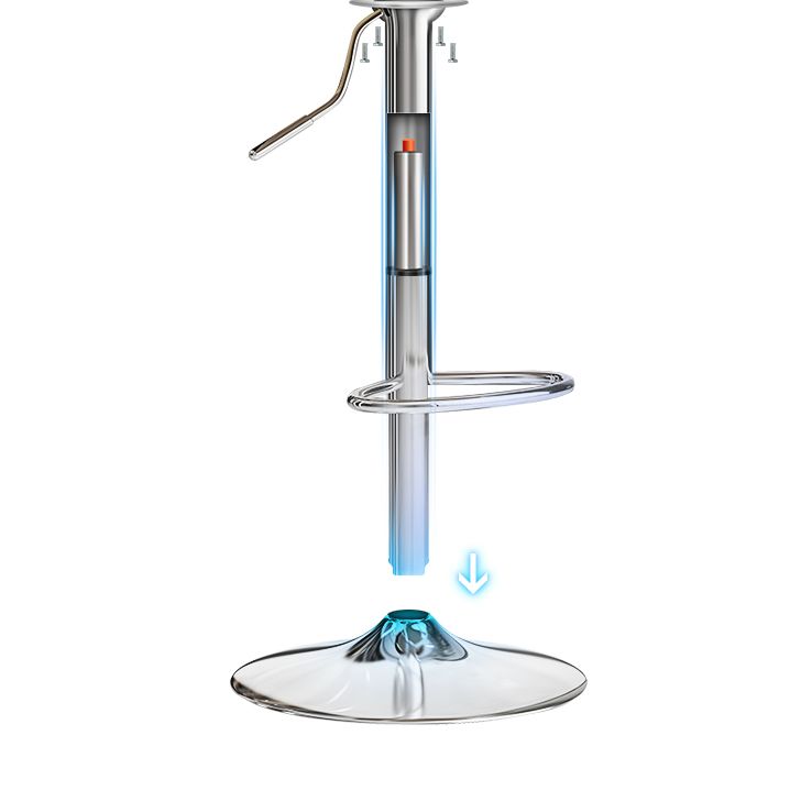 Contemporary Metal Barstool Faux Leather Footrest Adjustable Counter Stool Clearhalo 'Bar Furniture' 'Bar Stools' 'bar_stools' 'furn' 'furn_bar_stools' 'Furniture' 'Kitchen & Dining Furniture' 1200x1200_2c68a87c-7eaa-41d3-972b-65190638dd91