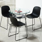 Metal Contemporary Round Dining Table Glass Top Table for Dining Room Clearhalo 'Dining Tables & Seating' 'Dining Tables' 'dining_table' 'furn' 'furn_dining_table' 'Furniture' 'furniture_dining_table' 'Kitchen & Dining Furniture' 'kitchen' 'kitchen_dining_table' 1200x1200_2c6936e2-4382-452e-bc5a-3e70f096c866