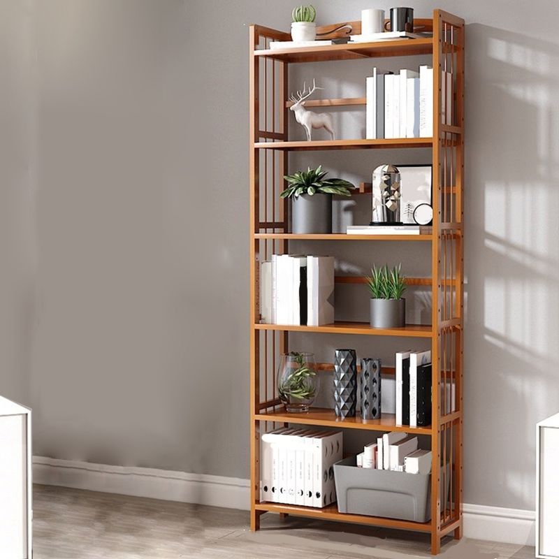 Estante de bambú vertical moderno Etagere Espresso estantería para dormitorio