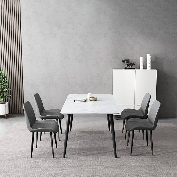 Stone Dining Room Collection Industrial Style Rectangle 4 Legs Dining Table Clearhalo ' dining_table' 'Dining Tables & Seating' 'Dining Tables' 'furn' 'furn_dining_table' 'Furniture' 'furniture_dining_table' 'Kitchen & Dining Furniture' 'kitchen&dining_furn' 'kitchen' 'kitchen_dining_table' 1200x1200_2c694fef-fbfd-4d13-b373-abeb02720df4
