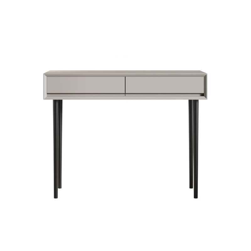 Gray Wood Vanity Desk Modern Simple 2 Drawers Dresser with Stool - 29.5" H Clearhalo 'Bedroom Furniture' 'furn' 'furn_makeup_vanities' 'Furniture' 'Makeup Vanities' 'makeup_vanities' 1200x1200_2c6a580d-52a3-4faa-a235-178de110167c