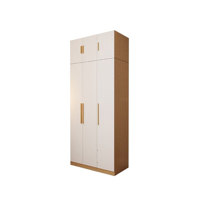 Contemporary Style Wardrobe Wooden Bedroom Closet with Hinged Door