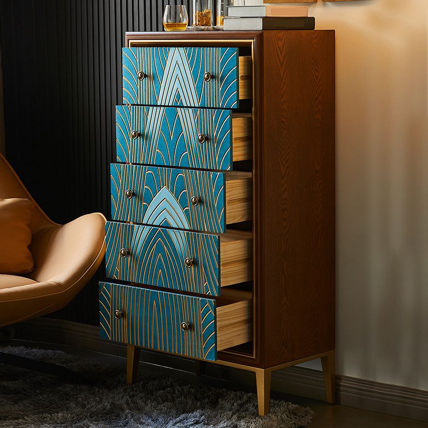 Klassiek Glam opbergkist massief houten dressoir, 15,21 inch breed