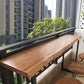 Brown Modern Style Table Solid Wood and Iron Milk Tea Shop Bar Table Clearhalo 'Bar Furniture' 'Bar Tables' 'bar_tables' 'furn' 'furn_bar_tables' 'Furniture' 'furniture_bar_tables' 'Kitchen & Dining Furniture' 1200x1200_2c6e628d-7d0f-4b14-abb3-a9aefbe1b84f