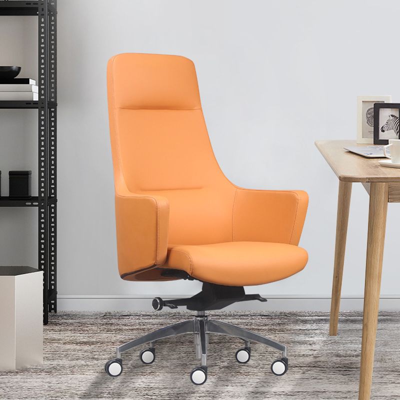 Faux Leather Managers Chair Arms Included Executive Chair for Office Clearhalo 'furn' 'furn_office_chair' 'Furniture' 'Office Chairs' 'Office Furniture' 'office_chair' 1200x1200_2c6e7c0d-9583-4772-a803-91f2b9299538