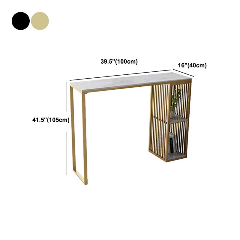 Tabella dei pub contemporanei in altezza da 42 pollici in marmo artificiale tavolo da bar