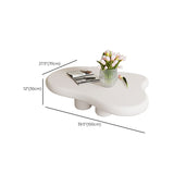 No Distressing 1 Coffee Table 2 Legs White Wood Single Coffee Table