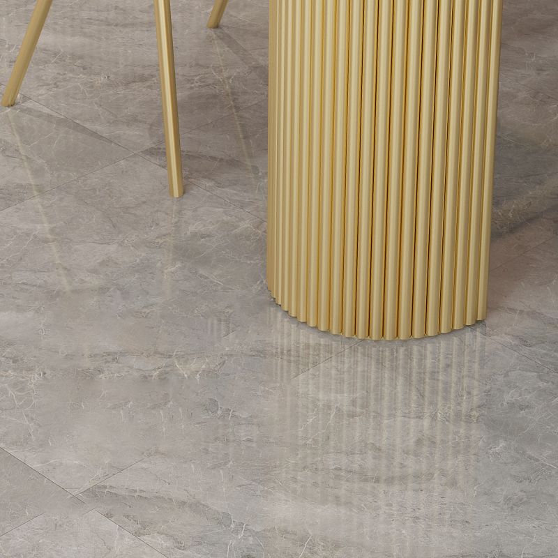 Metal Contemporary Oval Dining Table Double Pedestal Table for Dining Room Clearhalo 'Dining Tables & Seating' 'Dining Tables' 'dining_table' 'furn' 'furn_dining_table' 'Furniture' 'furniture_dining_table' 'Kitchen & Dining Furniture' 'kitchen' 'kitchen_dining_table' 1200x1200_2c767842-e23b-4338-bb98-041847f1e1a5