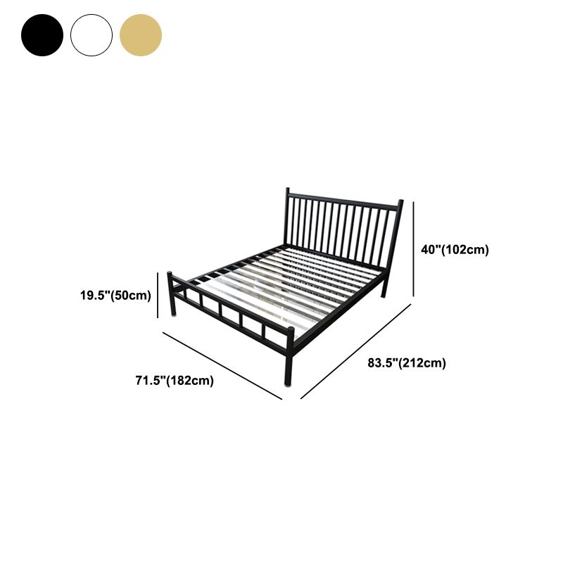 Queen Size Contemporary Metal Bed,40.15 " with Metal Legs Bed