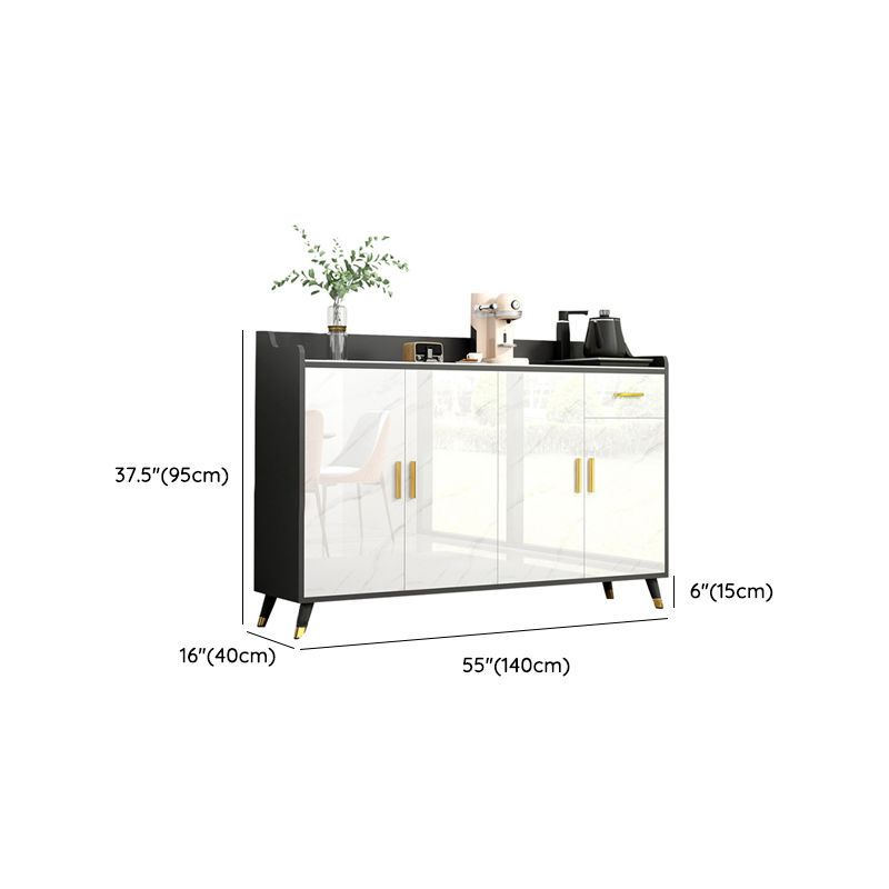 Sideboard di pietra moderna 1 cassetto cassetto cassetto con ripiani regolabili