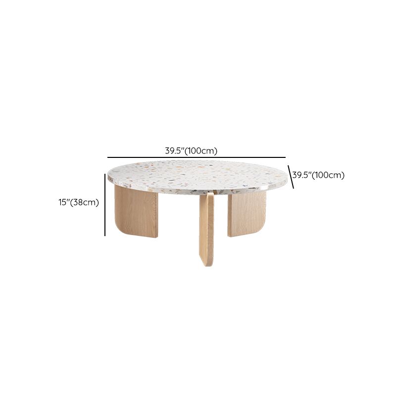 Round Terrazzo Coffee Cocktail Table Set with Acrylic/Ash Legs Clearhalo 'Coffee & Accent Tables' 'Coffee Tables' 'coffee_tables' 'furn' 'furn_coffee_tables' 'Furniture' 'Living Room Furniture' 1200x1200_2c79080a-cf3b-4512-a032-12b8089936e4