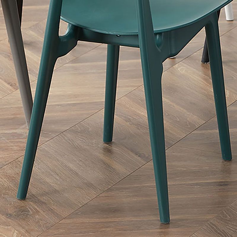 Scandinavian Design Open Back Dining Side Chair Plastic Dining Armless Chair Clearhalo ' kitchen&dining_furn' 'Dining Chairs' 'Dining Tables & Seating' 'dining_chair' 'furn' 'furn_dining_chair' 'Furniture' 'furniture_dining_chair' 'Kitchen & Dining Furniture' 'kitchen' 1200x1200_2c7c0b00-9e79-4d6b-965f-99830ab36599