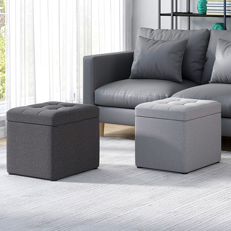 Tufted Pouf Solid Color Fabric Square Scratch Resistant Pouf Ottoman with Storage Clearhalo 'furn' 'furn_ottomans_poufs' 'Furniture' 'Living Room Furniture' 'Ottomans & Poufs' 'ottomans_poufs' 1200x1200_2c7c4d82-ec8a-4206-8255-e08855a8e7db