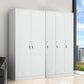 White Steel Wardrobe Armoire Contemporary Hinged Wardrobe Cabinet Clearhalo 'Armoires & Wardrobes' 'armoires_wardrobes' 'Bedroom Furniture' 'furn' 'furn_armoires_wardrobes' 'Furniture' 1200x1200_2c802839-7312-4311-b1be-0421866ced40