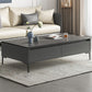 Glam 4-Bein-Couchtisch mit künstlicher Platte, rechteckiger Home-Cocktail-Tisch