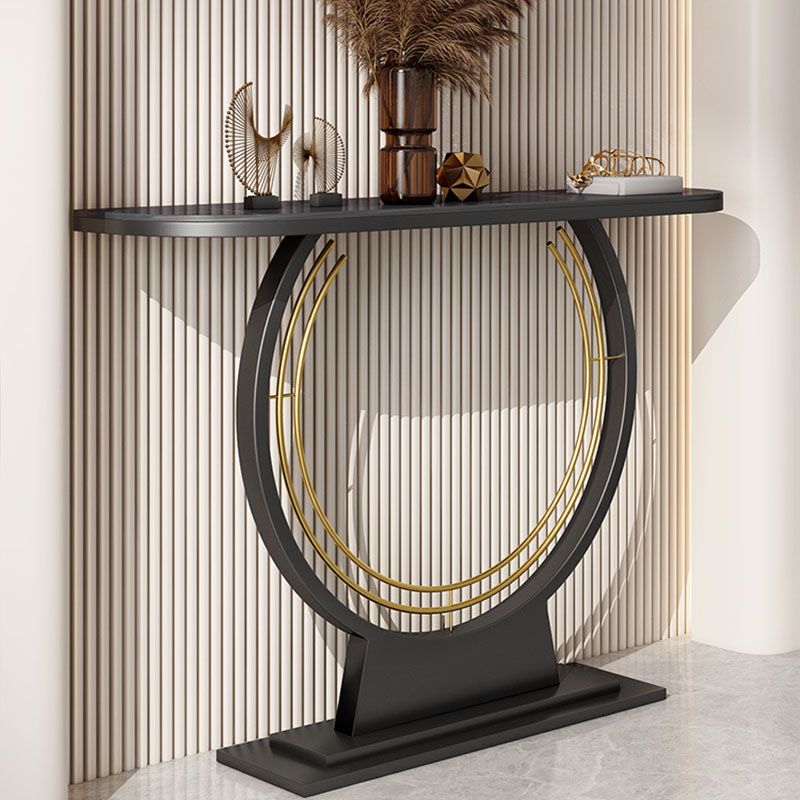 Tavolo di divano console di ferro contemporaneo tavolino in pietra mezzano per la sala