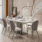 Modern Rectangle Dining Table Sintered Stone Table with Metal Legs for Home Clearhalo 'Dining Tables & Seating' 'Dining Tables' 'dining_table' 'furn' 'furn_dining_table' 'Furniture' 'Kitchen & Dining Furniture' 1200x1200_2c839893-c051-43de-9a55-2deb6b47e526