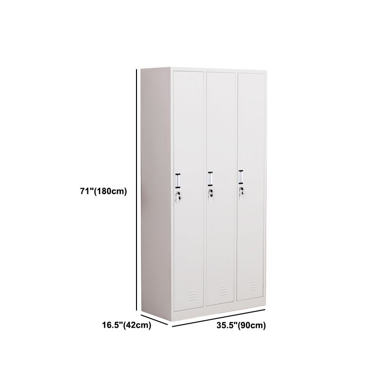 Hinged Metal Wardrobe Armoire Contemporary Grey Wardrobe Cabinet Clearhalo 'Armoires & Wardrobes' 'armoires_wardrobes' 'Bedroom Furniture' 'furn' 'furn_armoires_wardrobes' 'Furniture' 1200x1200_2c850d8f-eb16-4dee-8628-b41116aee9a0