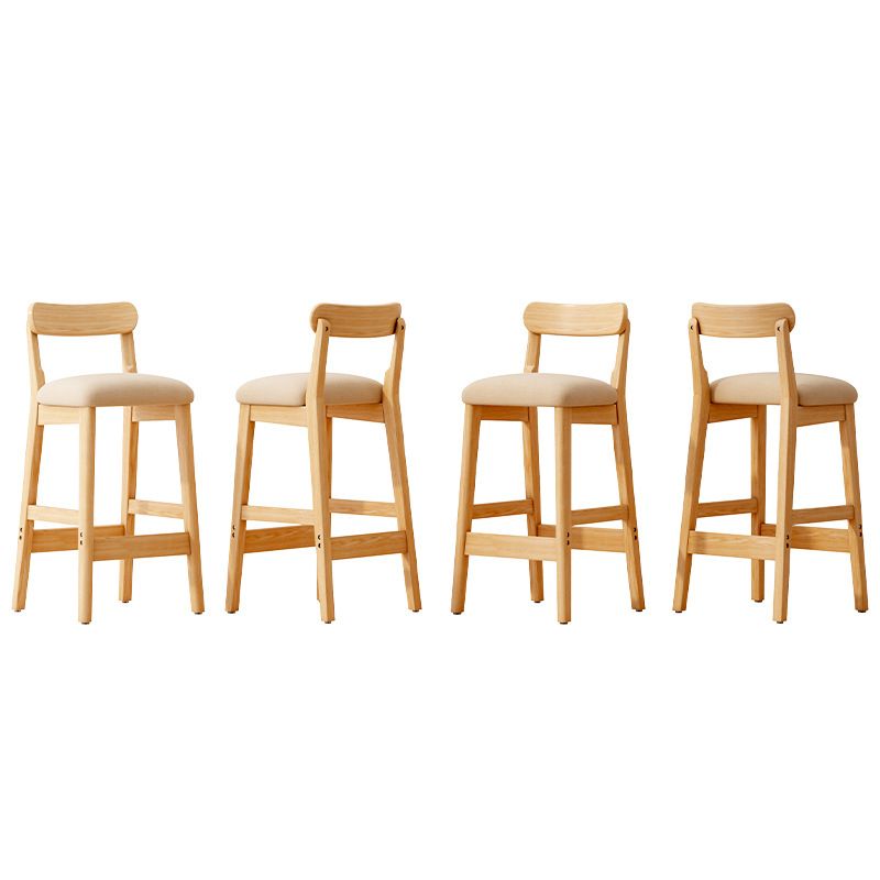 Scandinavian Wood Stool Fabric Upholstered Seat Counter Stool in Matte Finish Clearhalo 'Bar Furniture' 'Bar Stools' 'bar_stools' 'furn' 'furn_bar_stools' 'Furniture' 'Kitchen & Dining Furniture' 1200x1200_2c860cd0-9728-4aa8-9f95-19aa09a47b61