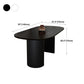 Modern Style Dining Table 55"L Double Pedestal Dining Table with Black Base