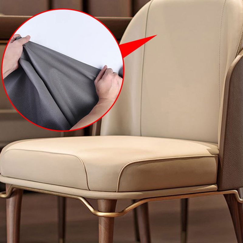 Sedie da pranzo in stile glam in stile sedie laterali imbottite con gambe in legno