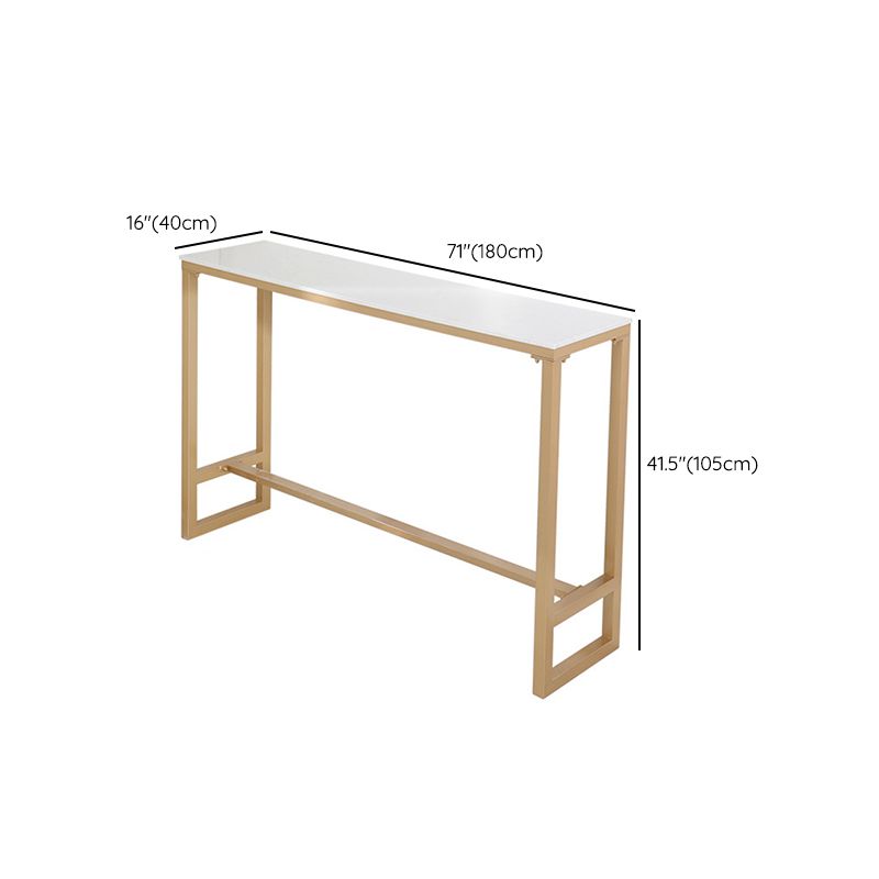 Glam 1/3/5 Pieces Bar Table Set Rectangle Stone Counter Table with Stools for Cafe Clearhalo 'Bar Furniture' 'furn' 'furn_home_bar_bar_sets' 'Furniture' 'Home Bars & Bar Sets' 'home_bar_bar_sets' 'Kitchen & Dining Furniture' 1200x1200_2c8adfd5-ffaa-4b3b-97e8-a8a00f421be5