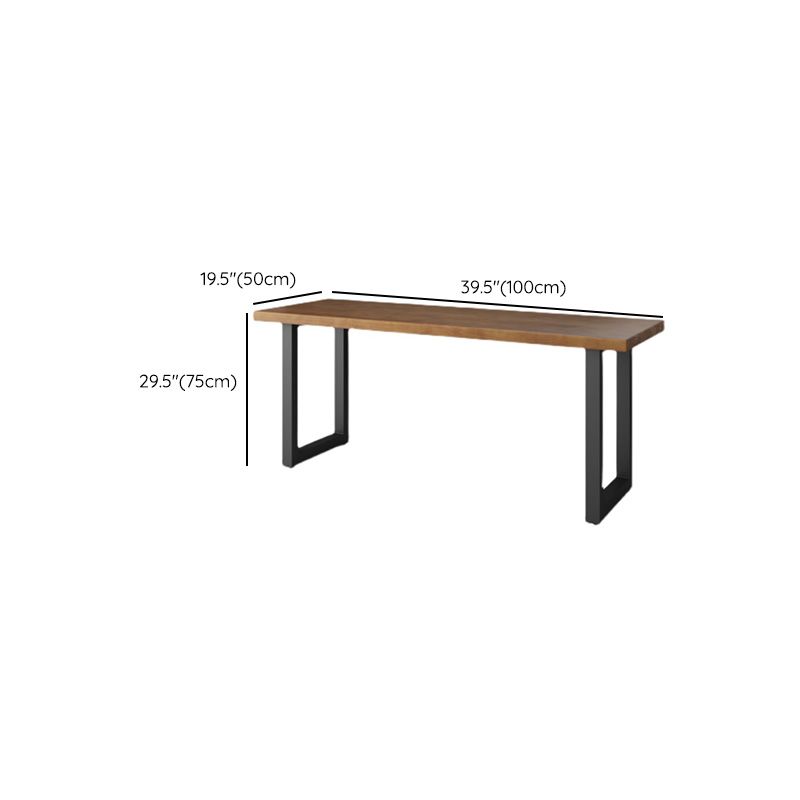 Solid Wood Rectangular Writing Desk Sled Base 29.53" Tall Office Desk