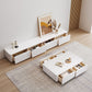 Contemporary White TV Stand Wood Enclosed Storage TV Media Console with Storage Clearhalo 'furn' 'furn_tv_stands_entertainment_centers' 'Furniture' 'Living Room Furniture' 'TV Stands & Entertainment Centers' 'TV Stands & Media Storage Furniture' 'tv_stands_entertainment_centers' 1200x1200_2c8ca0b8-eb50-4195-9d3f-ca22f0b04a99
