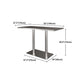 Industrial Style Dining Site Table Stainless Steel Dining Room Collection Clearhalo ' dining_table' 'Dining Tables & Seating' 'Dining Tables' 'furn' 'furn_dining_table' 'Furniture' 'furniture_dining_table' 'Kitchen & Dining Furniture' 'kitchen&dining_furn' 'kitchen' 'kitchen_dining_table' 1200x1200_2c8d6ae8-cf5b-4d6e-8d5a-b187f5985bad
