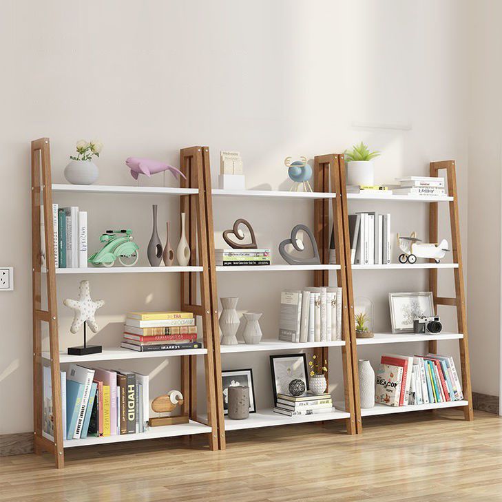 Modern Solid Wood Bookcase Ladder Bookshelf for Any Room, 12" W Clearhalo 'Bookcases' 'furn' 'furn_bookcases' 'Furniture' 'Office Furniture' 1200x1200_2c8e4337-3bb5-4cf2-b11a-a034ca7d7e84