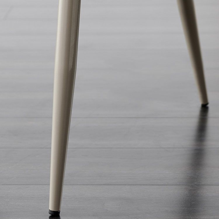 Chaise de salle à manger en métal contemporain meubles letéraux en arrière en finition mate pour la maison