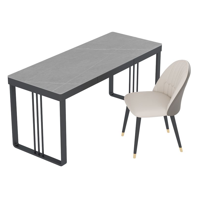 Descripción de la oficina de la oficina rectangular Descripción de la tarea del escritorio de oficina con 2 patas para el hogar