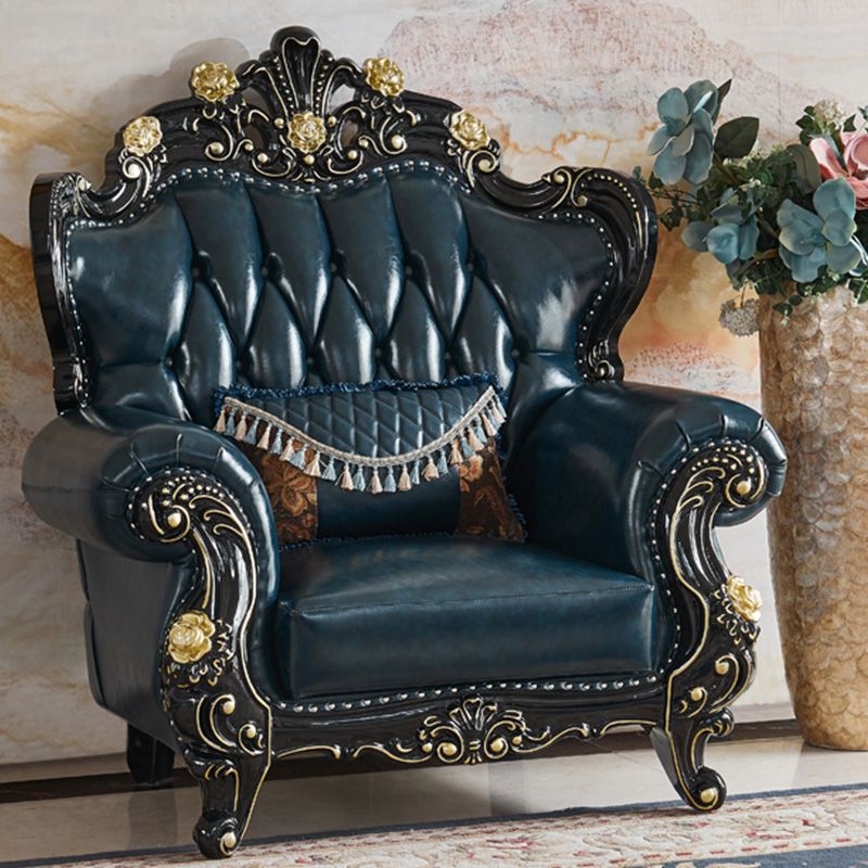 Traditional Leather Sofa Tufted Split-Back Seating Flared Arm Clearhalo 'furn' 'furn_sofas' 'Furniture' 'Living Room Furniture' 'Sofa' 'sofas' 1200x1200_2c9102f1-ac0b-40a7-92c0-cded583cbb81