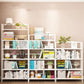 White Simple Open Back Bookshelf Adjustable Bookcase for Office