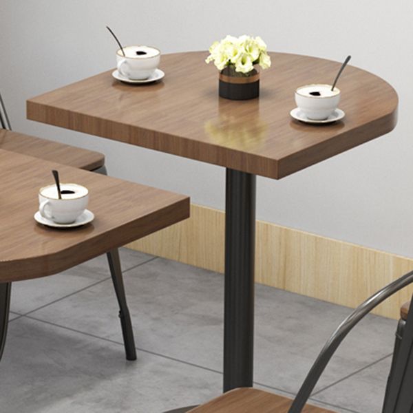 Solid Wood Brown Dining Table Industrial Kitchen Table with Metal Pedestal Base Clearhalo ' dining_table' 'Dining Tables & Seating' 'Dining Tables' 'furn' 'furn_dining_table' 'Furniture' 'furniture_dining_table' 'Kitchen & Dining Furniture' 'kitchen&dining_furn' 'kitchen' 'kitchen_dining_table' 1200x1200_2c91dfc6-1d20-47b0-97f1-a36aade4c13c