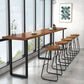 Brown Modern Style Bar Table Solid Wood and Iron Bar Table Coffee Shop Bar Table Clearhalo 'Bar Furniture' 'Bar Tables' 'bar_tables' 'furn' 'furn_bar_tables' 'Furniture' 'furniture_bar_tables' 'Kitchen & Dining Furniture' 1200x1200_2c91e4c5-35f1-48a4-8a0b-7eb85d2f4ec1