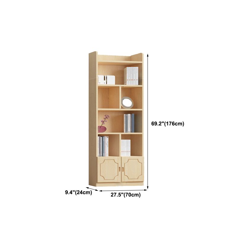 Contemporary Wooden Vertical Book Shelf Closed Back Brown Shelf Bookcase for Study Room Clearhalo 'Bookcases' 'furn' 'furn_bookcases' 'Furniture' 'Office Furniture' 1200x1200_2c920021-95b6-4366-85f2-cc5476873817