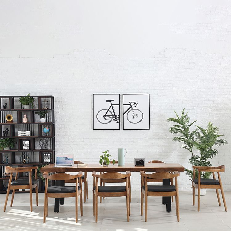 Solid Wood Work Table Home Office Free Form Modern Writing Desk Clearhalo 'furn' 'furn_office_desk' 'Furniture' 'Office Desks' 'Office Furniture' 'office_desk' 1200x1200_2c92e163-08f7-48e5-9600-b860388dca54