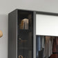 Sliding Wardrobe Closet Engineered Wood Wardrobe Armoire for Bedroom