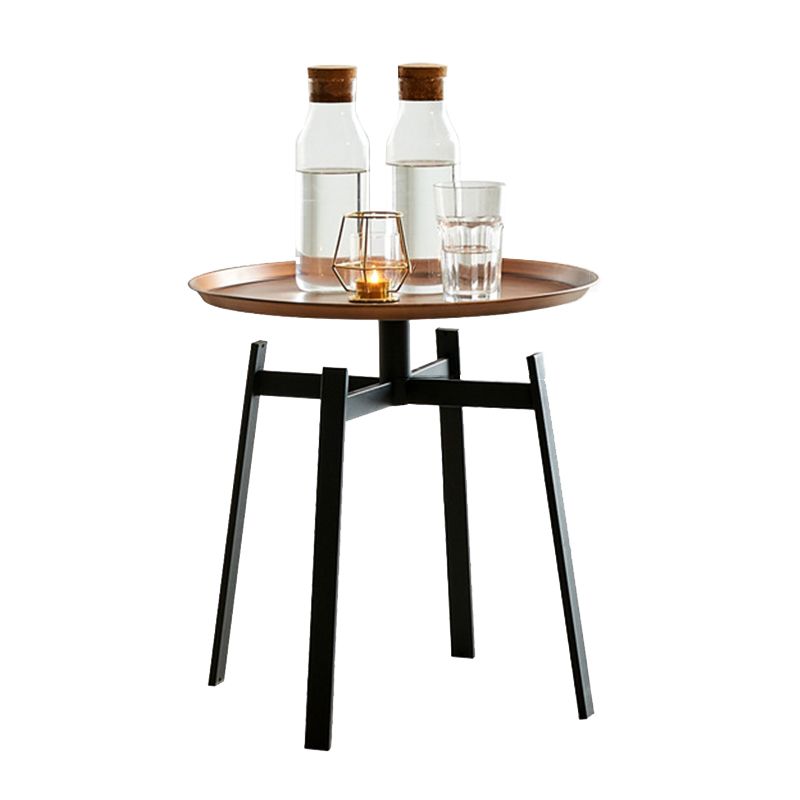 Tavolo laterale alto 19,68 pollici moderno tavolo laterale superiore del vassoio metallico