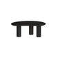 Round Black/White Coffee Table 3 Legs 1 Single Cocktail Table
