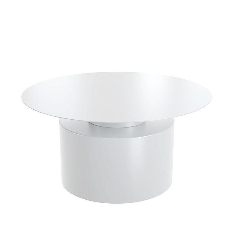 Modernismo Pedestal negro/blanco 1 mesa de café redonda mesa de metal redonda