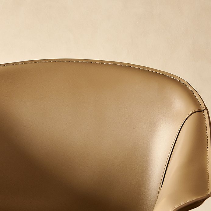 Faux Leather Dining Arm Chair Contemporary Dining and Accent Chairs Clearhalo 'Dining Chairs' 'Dining Tables & Seating' 'dining_chair' 'furn' 'furn_dining_chair' 'Furniture' 'Kitchen & Dining Furniture' 1200x1200_2c9411f4-4f41-4818-83b9-99ec017d2ed1