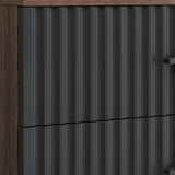 Contemporary Rectangle Accent Chest with Brown Top and Metal Legs